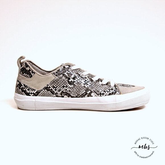Zara Snakeskin Lace Up Sneakers - Picture 9 of 13
